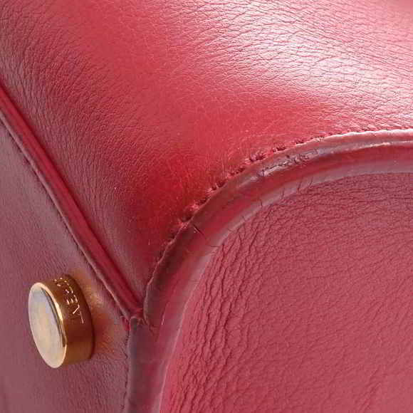 Saint Laurent Leather Baby Cabas 2way Handbag Red - Picture 3 of 9